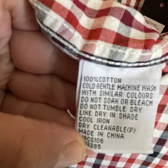 Connor Men's  Checkered cotton Long Sleeve Collared Button Up Shirt Size XS - Picture 4 of 7